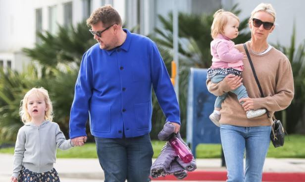 Carey Corden with her parents James Corden and Julia Carey and sibling.